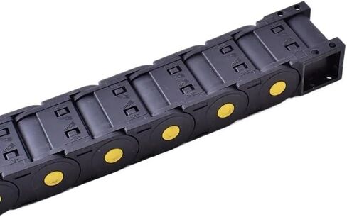 Transmission Chain of Power Fully-Enclosed Cable Plastic Drag Chains Wire Carrier with End Connectors for CNC Router Machine Tool Parts Towline Transmission Chain of Power(25X38L_TYPEC) in Saudi Arabia