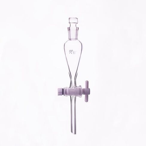 شكل الكمثرى القمع الانفصالي ، مع سدادة زجاجية في الأرض و stopcock.capacity 10 مل ، صمام تبديل PTFE in Kuwait