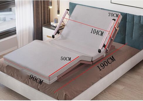 Household Electric Auxiliary Bed with Backrest and Guardrail Nursing Elderly Pregnant Women Automatic Lifting Mattress (Gray Latex pad) in Saudi Arabia