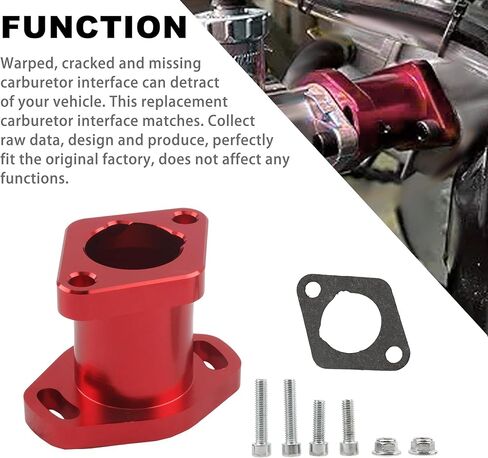 واجهة المكربن ​​للدراجات النارية ، مشعب أنابيب السحب العالمي CNC لـ Mikuni VM22 PZ19 PZ26 CARB Accessories CARB PIPEL PIPOLD ARID PIK PIKE ADAPTER (RED) in Kuwait