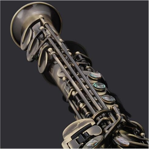 B-flat ساكسفون النحاس الأخضر البرونزي اللون الأساسي اللؤلؤ المفاجئ الطالب المنحوت بالكامل ساكسفون المبتدئين in Kuwait