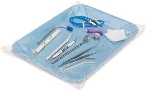 500 Pcs Disposable Clear Dental Plastic Tray Cover Ritter Size B 10.5" x 14" Medical Size B Tray Covers in Saudi Arabia