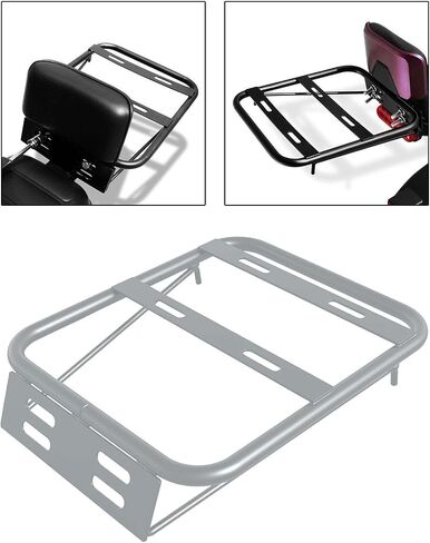 Rear Cargo Rack for Electric Motorcycles, Black in Saudi Arabia