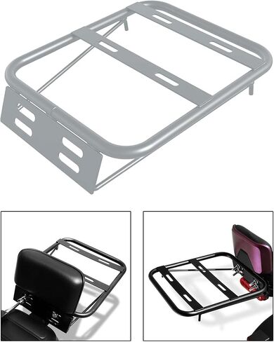 Rear Cargo Rack for Electric Motorcycles, Black in Saudi Arabia