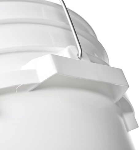 Hudson Exchange 7 Gallon Large Bucket Pail Container with Gamma Seal Lid, Food Grade BPA Free HDPE (White, 2 Pack) in Saudi Arabia