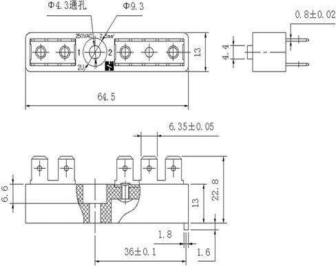 Quick Connection Terminal Two-Position Flame Retardant Terminal Block 250 Plug-in 20A 250V in Saudi Arabia