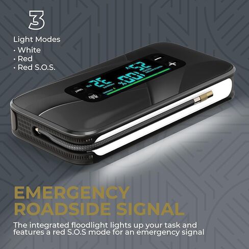 HALO Bolt Ultimate 3 Portable Car Battery Jump Starter | 130 PSI Air Compressor, 55.5Wh USB Power Bank, Large Display, Emergency Floodlight & Charger, Jumps Cars SUVs & Trucks, Inflates Tires — Cobalt in Kuwait