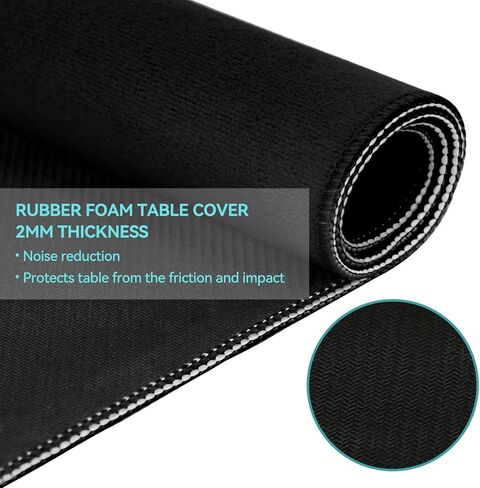 Mahjong Mat, Mahjong Table Mat Black Carrying Bag, Anti Slip and Noise Reduction Table Cover for Mahjong, Poker, Card Games, Dominoes, Board Games, Slip Resistant Mat (Black) in Kuwait