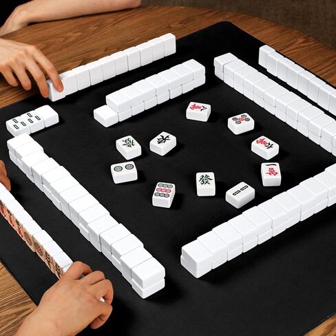 Mahjong Mat, Mahjong Table Mat Black Carrying Bag, Anti Slip and Noise Reduction Table Cover for Mahjong, Poker, Card Games, Dominoes, Board Games, Slip Resistant Mat (Black) in Kuwait