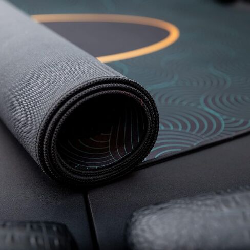 Triton Premium Portable Poker Table Mat 10 Player Blue - Multi-Spandex Fabric Rubber Portable Poker Game Mat with Zippered Oxford Fabric Carry Bag - 80" L x 38" W in Saudi Arabia