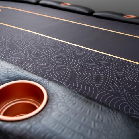 Triton Premium Portable Poker Table Mat 10 Player Blue - Multi-Spandex Fabric Rubber Portable Poker Game Mat with Zippered Oxford Fabric Carry Bag - 80" L x 38" W in Saudi Arabia