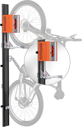 Montek Officatic Lift ebike Rack-يناسب إطارات 24-29 "، رف الجدار الرأسي الشاق للدراجات (تصل إلى 71 رطلاً)-رفع الجهد ، وتثبيت سهلة-تخزين لتوفير الفضاء للمرآب ، سقيفة ، بو ، بو in Saudi Arabia