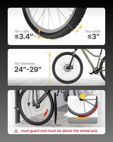 Montek Officatic Lift ebike Rack-يناسب إطارات 24-29 "، رف الجدار الرأسي الشاق للدراجات (تصل إلى 71 رطلاً)-رفع الجهد ، وتثبيت سهلة-تخزين لتوفير الفضاء للمرآب ، سقيفة ، بو ، بو in Saudi Arabia