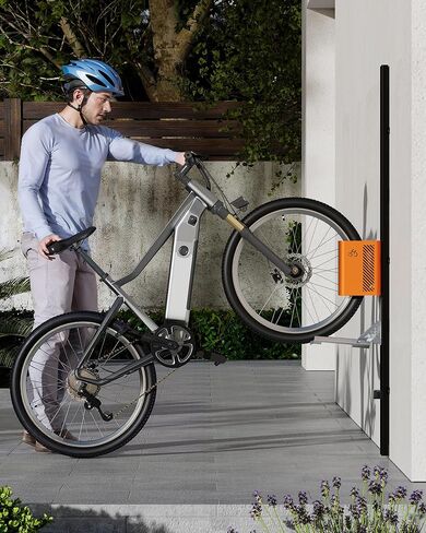 Montek Officatic Lift ebike Rack-يناسب إطارات 24-29 "، رف الجدار الرأسي الشاق للدراجات (تصل إلى 71 رطلاً)-رفع الجهد ، وتثبيت سهلة-تخزين لتوفير الفضاء للمرآب ، سقيفة ، بو ، بو in Saudi Arabia