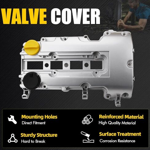MILIPARTS Aluminum Valve Cover Set Compatible with 2011-2021 Chevy Cruze Sonic Volt Trax Buick Encore Cadillac ELR 1.4L Replaces Parts 55573746 25203036 in Kuwait