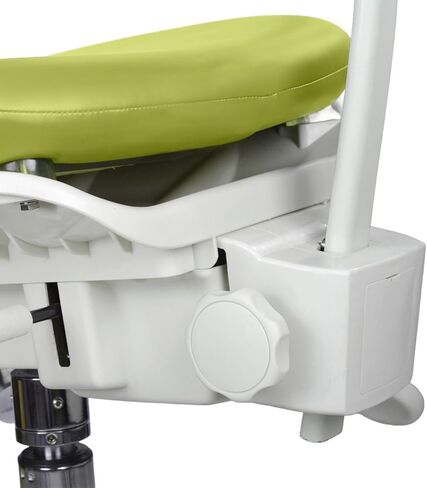 XUX Medical Ergonomic Dental Dynamic Seat Chair Doctor Stool Microfiber Leather with Foot Control 360° Rotation Armrest Parrot in Kuwait