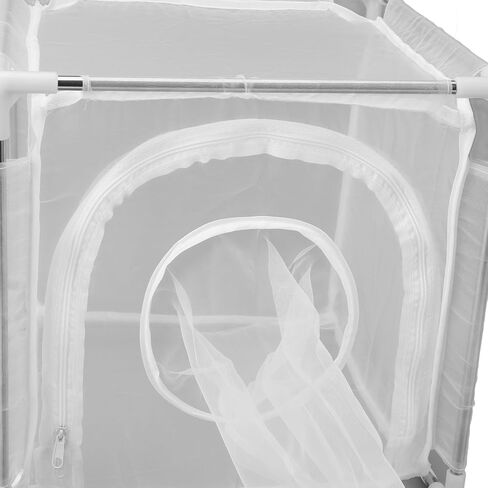 Fly Mesh Cage Nylon Detachable Outdoor Plant Fly Observation Cage with Stainless Steel Pipe for Hatching Breeding White Material 100 Mesh Nylon Net Stainless Steel Pipe Plastic in Saudi Arabia