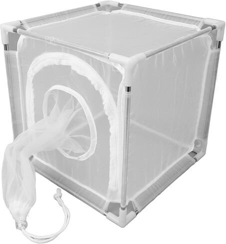 Fly Mesh Cage Nylon Detachable Outdoor Plant Fly Observation Cage with Stainless Steel Pipe for Hatching Breeding White Material 100 Mesh Nylon Net Stainless Steel Pipe Plastic in Saudi Arabia
