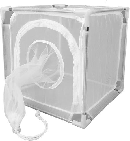 Fly Mesh Cage Nylon Detachable Outdoor Plant Fly Observation Cage with Stainless Steel Pipe for Hatching Breeding White Material 100 Mesh Nylon Net Stainless Steel Pipe Plastic in Saudi Arabia