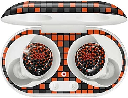 Skinit Decal Audio Skin Compatible with Galaxy Buds Plus - Officially Licensed Oklahoma State University Split Jersey Design in Saudi Arabia