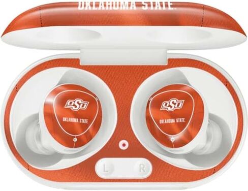 Skinit Decal Audio Skin Compatible with Galaxy Buds Plus - Officially Licensed Oklahoma State University Split Jersey Design in Saudi Arabia