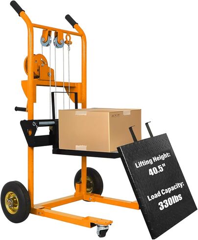 مواد حاملة الحاملة مواد البليت الهاوية ، مكدس يدوي ، 440 رطلا ، 35.4 "أقصى رفع ، شاحنة البليت الهيدروليكية dolly ، العجلات دوارة رفع طاولة الجدول ، 9.1" العجلات المطاطية شوكية مع منصة فولاذية in Kuwait