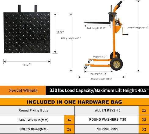 مواد حاملة الحاملة مواد البليت الهاوية ، مكدس يدوي ، 440 رطلا ، 35.4 "أقصى رفع ، شاحنة البليت الهيدروليكية dolly ، العجلات دوارة رفع طاولة الجدول ، 9.1" العجلات المطاطية شوكية مع منصة فولاذية in Kuwait