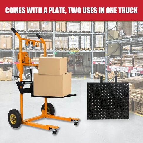 مواد حاملة الحاملة مواد البليت الهاوية ، مكدس يدوي ، 440 رطلا ، 35.4 "أقصى رفع ، شاحنة البليت الهيدروليكية dolly ، العجلات دوارة رفع طاولة الجدول ، 9.1" العجلات المطاطية شوكية مع منصة فولاذية in Kuwait