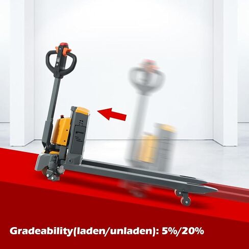 Apolloleft Full Plalet Jack Truck ، سعة 4400 رطل ، شاحنة البليت التي تعمل بالبطارية الليثيوم 48 × 27 ، رافعة الرافعات للمساحات الضيقة in Kuwait