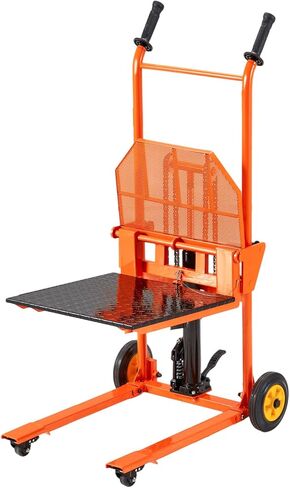 AECOJOY Material Lift Winch Stacker, Hydraulic Lift Table Cart 500 Lbs Capacity, 32" Max Lift Height, Pallet Truck Jack with Lockable Swivel Casters – Ideal for Warehouse, Workshop and Garage Use in Kuwait