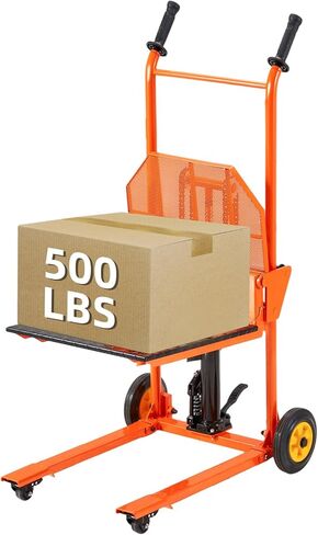 AECOJOY Material Lift Winch Stacker, Hydraulic Lift Table Cart 500 Lbs Capacity, 32" Max Lift Height, Pallet Truck Jack with Lockable Swivel Casters – Ideal for Warehouse, Workshop and Garage Use in Kuwait