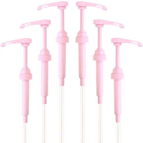 مضخة شراب القهوة الوردي لزجاجات 750 مل (حزمة من 6) تناسب الأردن النحيف ، توراني ، دافينشي ، أوبوريا و (مونين 1 لتر البلاستيك فقط) in Kuwait