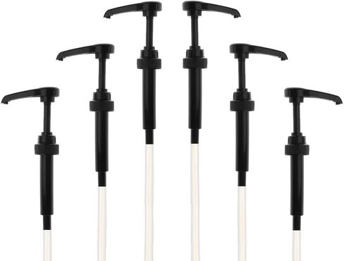 مضخة شراب القهوة الأسود لزجاجات 750 مل (حزمة من 6) - تناسب Upouria و Torani Syrups و Davinci و (Monin 1 Liter Bottion فقط) وشراب الأردن النحيف in Kuwait