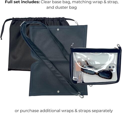 Stadium Bag Full Set - Clear Bag with Removable Outer Wrap, Stadium Approved Clear Bag for Concerts, Sports, Events in Saudi Arabia