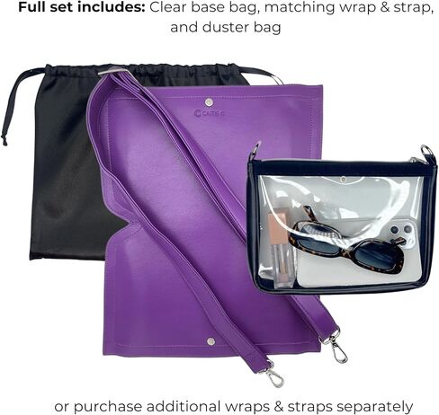 حقيبة الاستاد مجموعة كاملة - حقيبة واضحة مع غلاف خارجي قابل للإزالة ، وافق على الاستاد حقيبة واضحة للحفلات الموسيقية والرياضة والأحداث in Kuwait