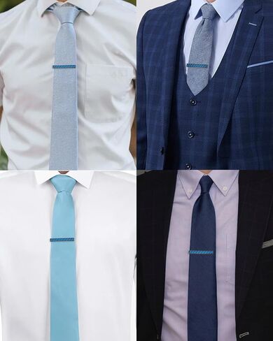 مقاطع ربطة عنق للرجال Gold Silver Gun Black ، حانة Taigrama Tie و Tie Pin Carbon من أجل العلاقات العادية والعلاقات النحيفة ، مقبلات التعادل الفريدة مناسبة لأعمال الذكرى السنوية وأفضل هدية in Kuwait