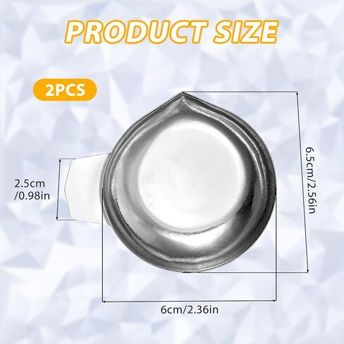 2Pcs Weighing Powder Pan, Mini Counter Scale Stainless Steel Reloading Scale Pans Pan for Powder Dispenser, Weighing Dishes Powders Measuring Pans for Jewelry Liquid Powders Lab Supplies in Kuwait