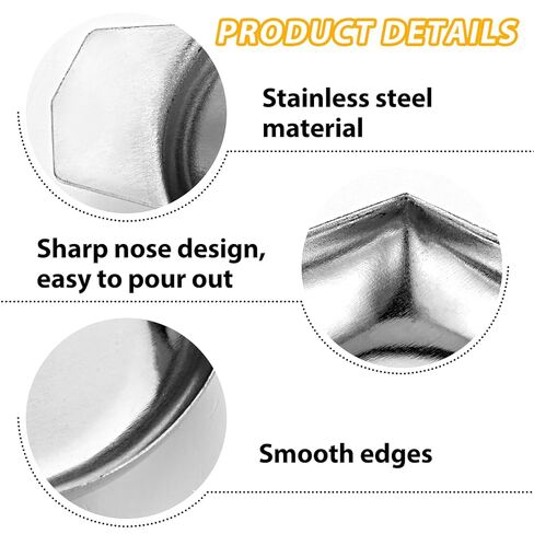 2Pcs Weighing Powder Pan, Mini Counter Scale Stainless Steel Reloading Scale Pans Pan for Powder Dispenser, Weighing Dishes Powders Measuring Pans for Jewelry Liquid Powders Lab Supplies in Kuwait