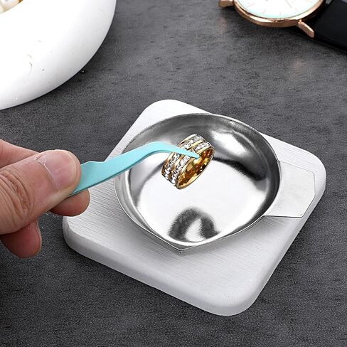 2Pcs Weighing Powder Pan, Mini Counter Scale Stainless Steel Reloading Scale Pans Pan for Powder Dispenser, Weighing Dishes Powders Measuring Pans for Jewelry Liquid Powders Lab Supplies in Kuwait