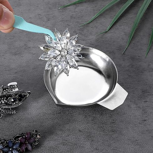 2Pcs Weighing Powder Pan, Mini Counter Scale Stainless Steel Reloading Scale Pans Pan for Powder Dispenser, Weighing Dishes Powders Measuring Pans for Jewelry Liquid Powders Lab Supplies in Kuwait