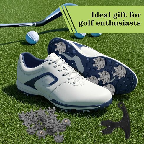 21PCS Golf Spikes Set Includes 20PCS Soft Golf Shoe Spikes Replacement and Black Cleats Spanner, Metal Thread Screw 6mm Dia Golfs Cleats Tool for Lawn Cricket Shoe Player Lover(Silver Grey) in Saudi Arabia