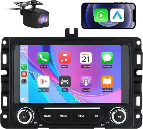 Android 13 Car Radio Stereo for Dodge RAM 2013-2019 1500/2500/3500, 7 inch Touch Screen Head Unit with Carplay/Android Auto SWC GPS WiFi Bluetooth FM RDS AM DSP SWC Backup Camera in Saudi Arabia