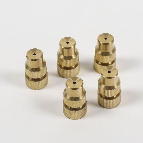 High Pressure Fan Nozzle, Brass Adjustable Nozzle 5mm M14x5mm with Washer O-Ring Pack of 2-10 Multiple Sizes(Brass Elbow Nozzle,5pc) in Saudi Arabia