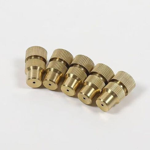 High Pressure Fan Nozzle, Brass Adjustable Nozzle 5mm M14x5mm with Washer O-Ring Pack of 2-10 Multiple Sizes(Brass Elbow Nozzle,5pc) in Saudi Arabia