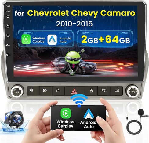 2+64 جيجابايت لشيفروليه تشيفي كامارو (LHD) 2010-2015 Android 13 Car Stereo Carplay Android Auto ، 9 "شاشة تعمل باللمس GPS WiFi Bluetooth SWC MIC Camera AHD AHD Camera in Saudi Arabia