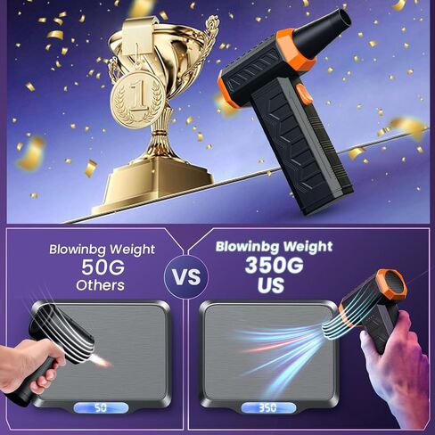 Compressed-air-Duster-Electric- 12,0000RPM -air Duster with LED Light, 3 Gear 7600mAh Rechargeable Jet Dryer Blower for Computer Keyboard Cleaner for car Jet Fan for car Dry in Saudi Arabia
