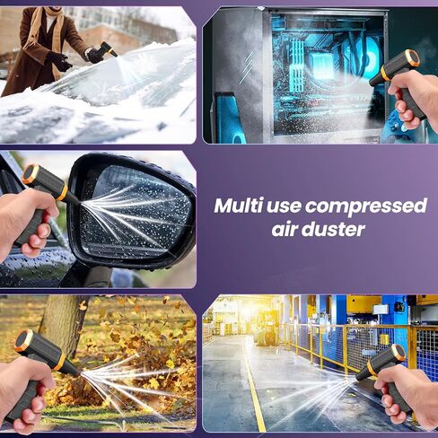 Compressed-air-Duster-Electric- 12,0000RPM -air Duster with LED Light, 3 Gear 7600mAh Rechargeable Jet Dryer Blower for Computer Keyboard Cleaner for car Jet Fan for car Dry in Saudi Arabia
