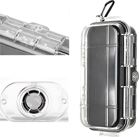 Waterproof Storage Case, Outdoor Sports Survival Equipment Sealed Box Dustproof Pressure Proof Dry Boxes for EDC Tools, Phone, Keys, Clear, New professional Sealed Box (Medium) in Saudi Arabia