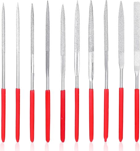 10 PCS File Diamond Needle File 3 × 140mm Mini Mini Metal Riffler Files Miniature and Model Hand File Tools Mewert in Kuwait