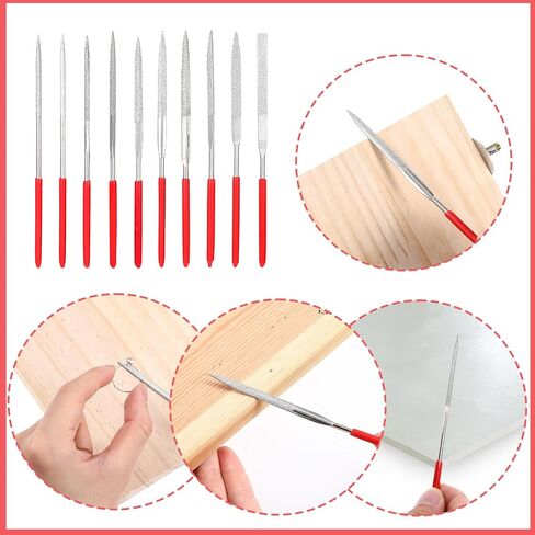 10 PCS File Diamond Needle File 3 × 140mm Mini Mini Metal Riffler Files Miniature and Model Hand File Tools Mewert in Kuwait